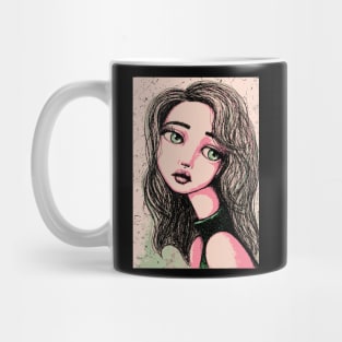 Green-Eyed Girl Mug